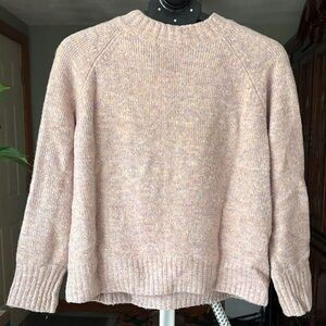 Old Navy Soft Heathered Blush Crewneck Sweater